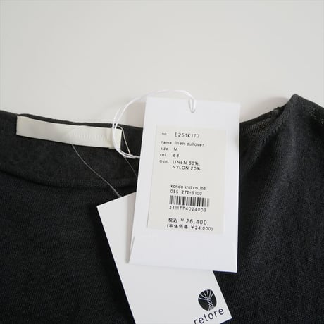 2025SS evam eva / linen pullover / E251K177 2511-1423