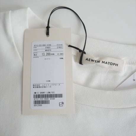 未使用 / AEWEN MATOPH / ショート ロングスリーブTシャツ / 871222220041 / 2507-0799