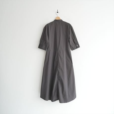 STUDIO NICHOLSON / SABO パウダーコットン ハーフプラケット シャツドレス / SNW-1371 / 2508-0429