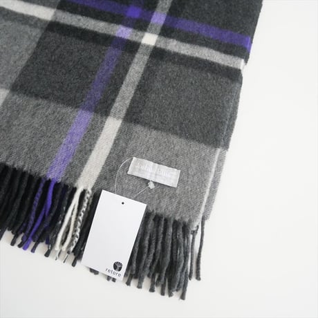 継続販売品 / Joshua Ellis / カシミヤブラックスウォッチストール 70×190 / 2501-2009