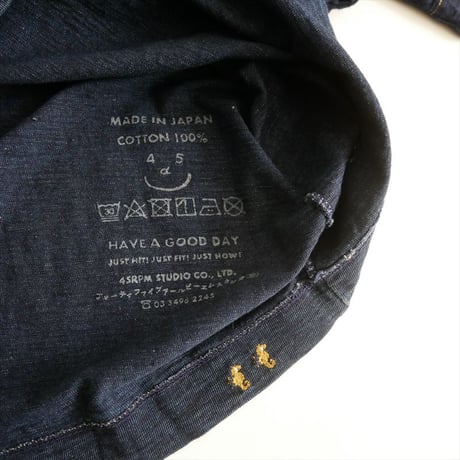 45R / インディゴ天竺半袖Tシャツ / 2508-2253