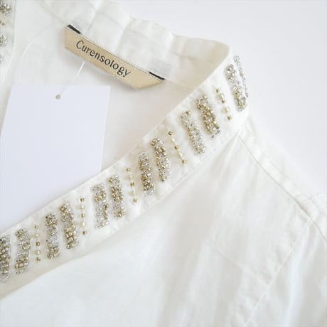 人気完売品 / Curensology / オーガンビジューブラウス / 2601-0653