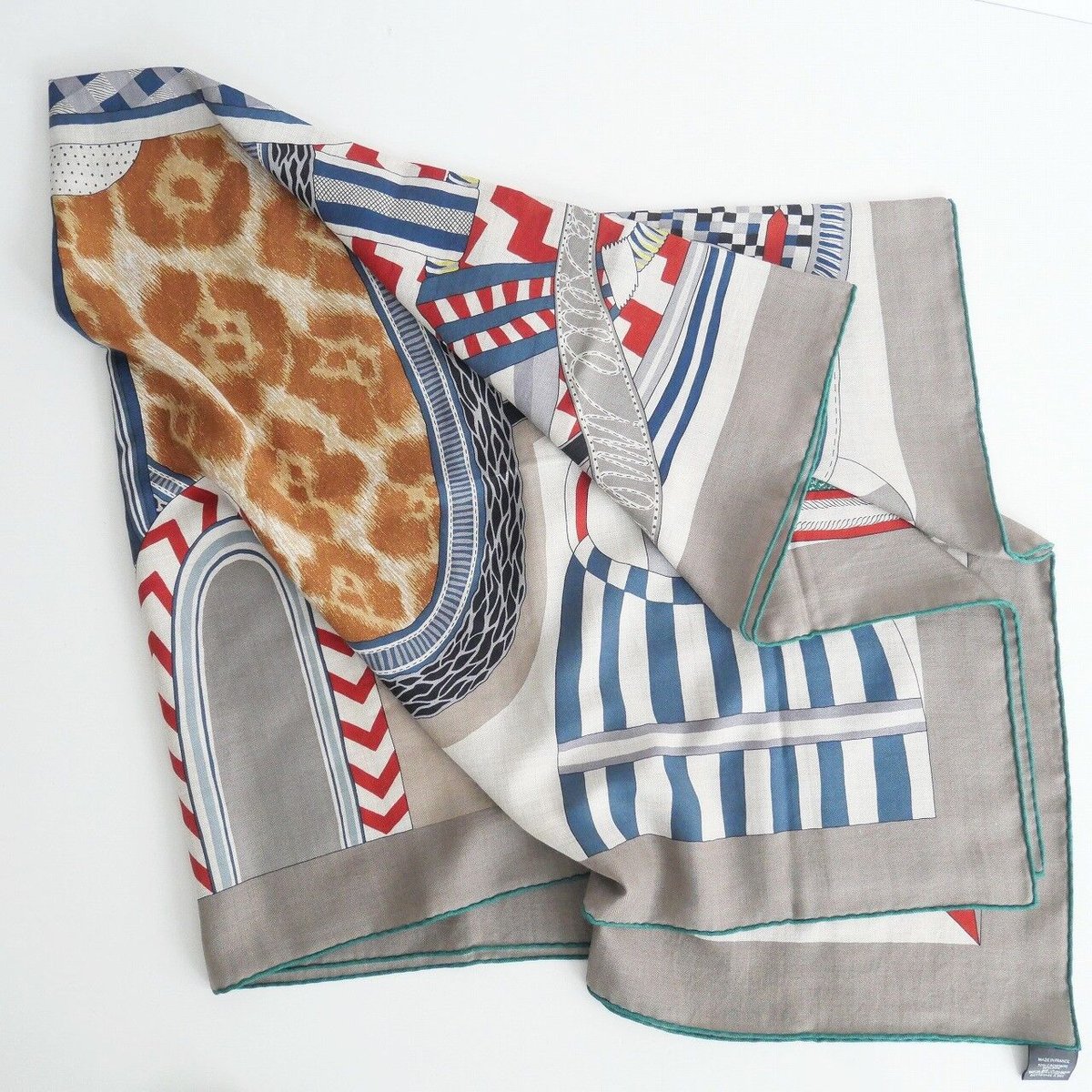 HERMES エルメス カレ140 ジェアン 空想の鞍 カシシル ストール 2022AW