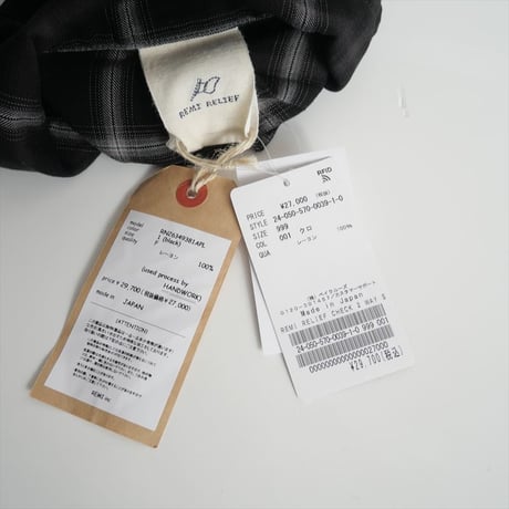 2024SS・人気完売品 / 未使用 / L'Appartement別注 / REMI RELIEF / CHECK 2 WAY SHIRT / 24050570003910 / 2411-1329