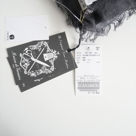 2024SS今季 / 未使用 / L'Appartement購入品 / MAISON DE VACANCES / STOLE / 24096570001410 / 2405-1277