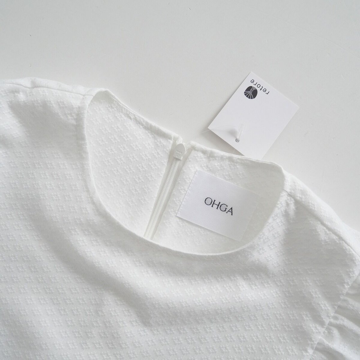 ohga パターンブラウス White