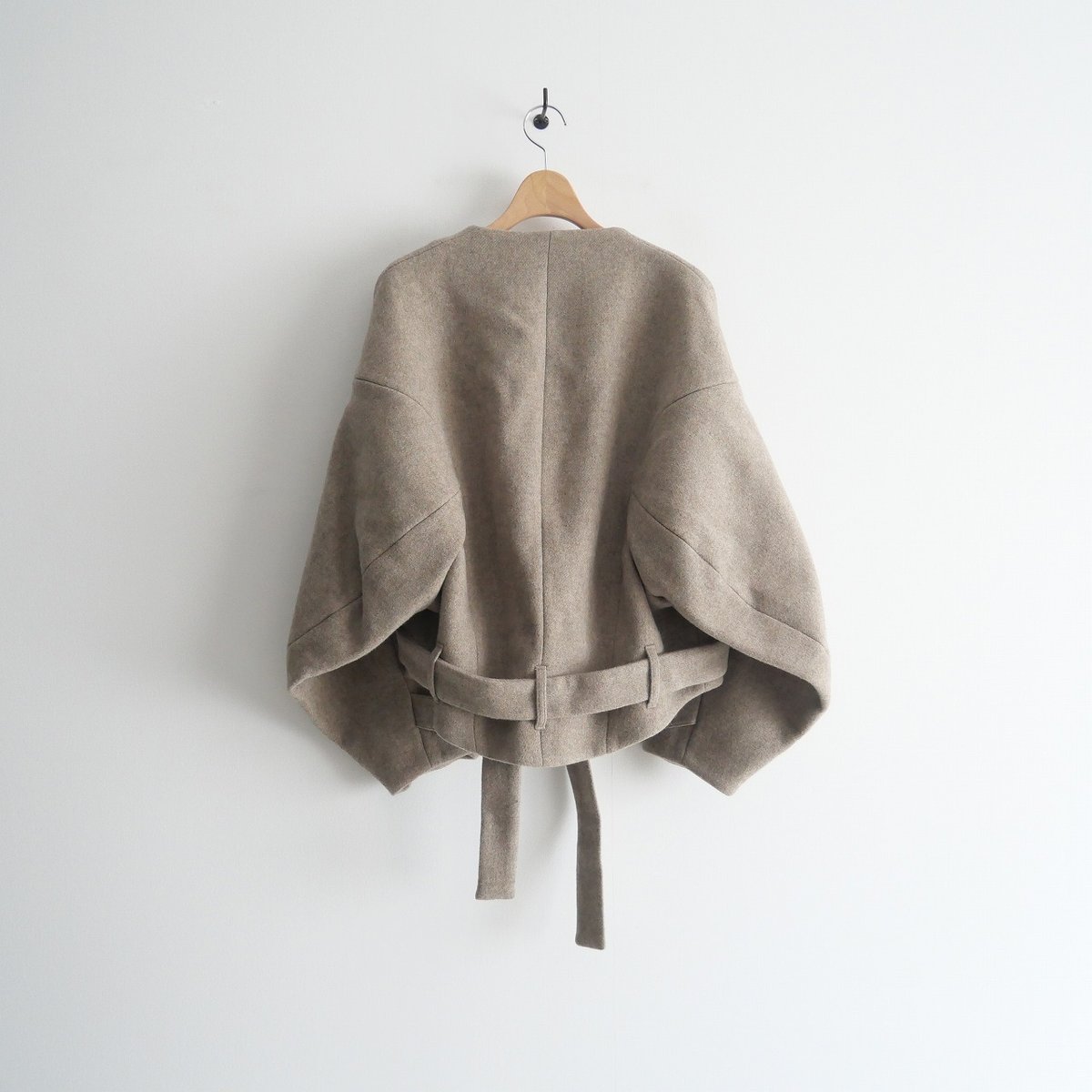 ENFOLD TOPメルトンリバー クロップドジャケット　ライトグリーン　コート ENFOLD TOPメルトンリバー クロップドジャケット ライトグリーン