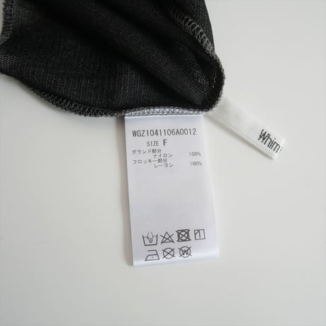 2024・人気完売品 / Whim Gazette / フロッキーバックシャンカットソー / WGZ1041106A0012 / 2506-0077