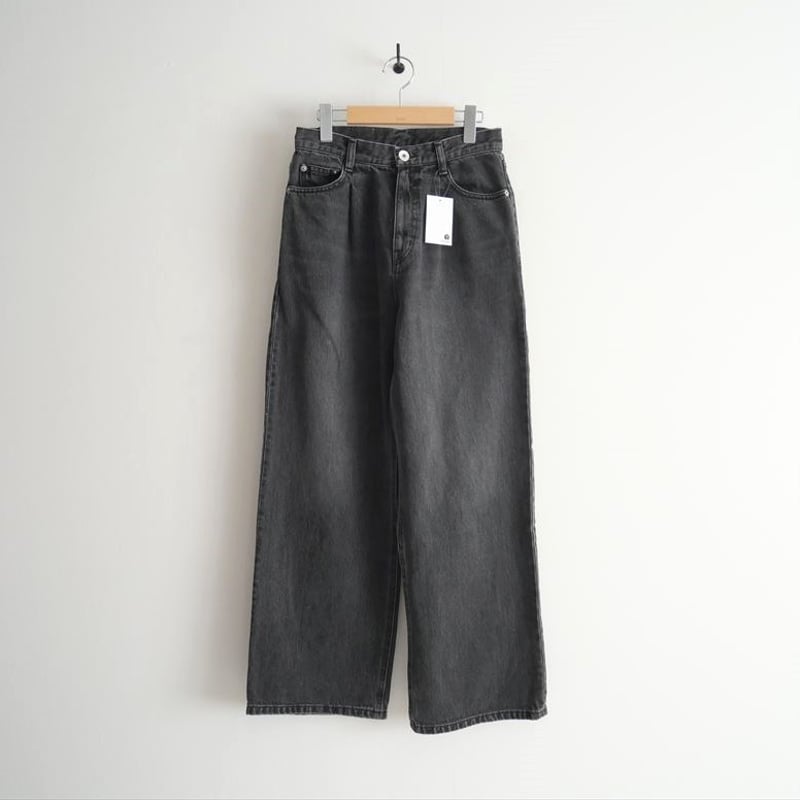 タックバギー デニム (GRY) ドゥーズィエムクラス タックバギーデニム