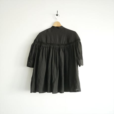 継続販売品 / Scye / Organic Linen Tucked Puff Sleeve Blouse / 1224-31006 / 2510-1536