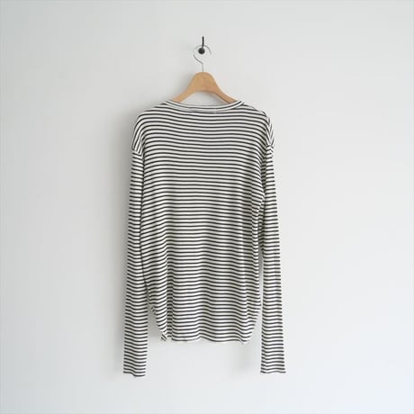 2024AW今季 / 未使用 / L'Appartement / BORDER RIB LONGSLEEVE T-SHIRT / 24070560410030 / 2411-0750