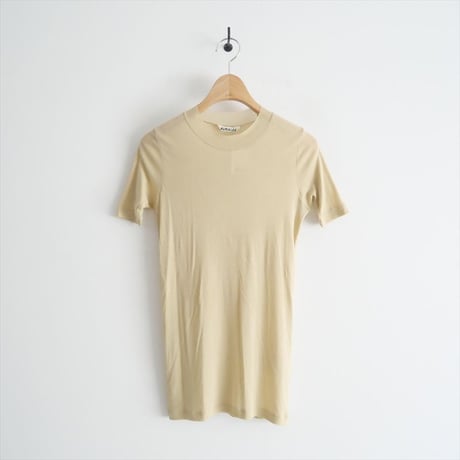 2023 / IENA同型お取扱い / AURALEE / GIZA SUPER HIGH GAUGE TEE / シアーリブTシャツ / 23070910001610 / 2309-0518