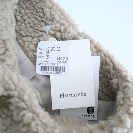 2023AW / Honnet / Oversized No Collar JK / HO-23AW J8 / 2405-1278
