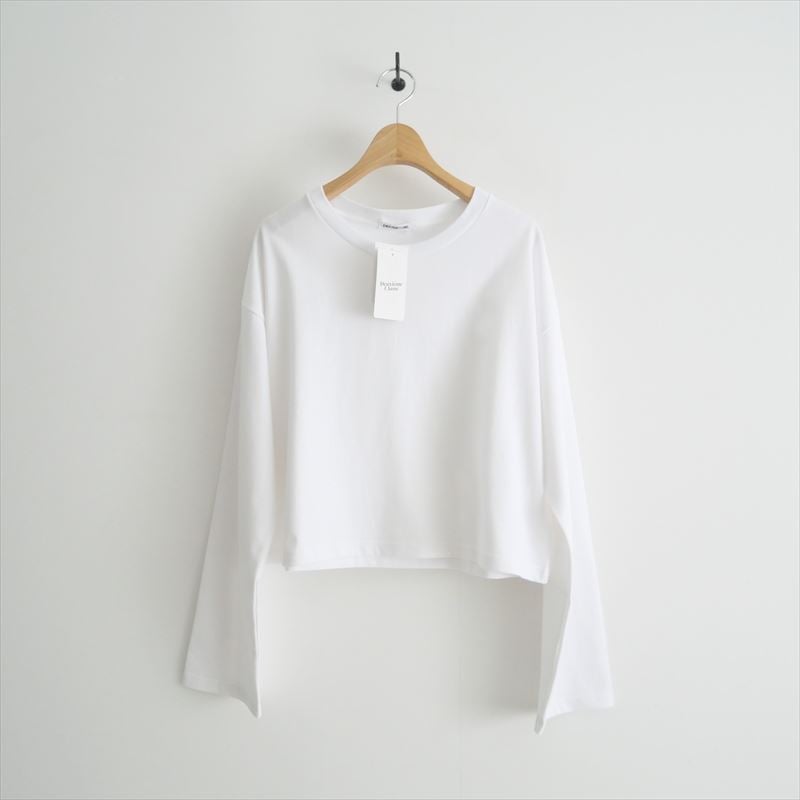 Deuxieme Classe クロップド ロングスリーブ Tシャツ ブラック Deuxieme Classe クロップド ロングスリーブ Tシャツ ブラック