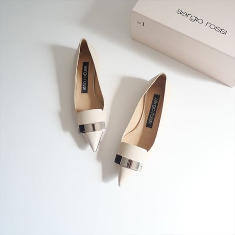 継続販売品 / Sergio Rossi / SR1-BALLERINAS CHALK / A78960MAGN05170 / 2408-0390