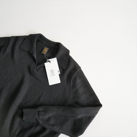 2025SS / 未使用 / BATONER / WASHED HIGH COUNT LINEN POLO SKIPPER / BN-25SL-022 / 2512-2076