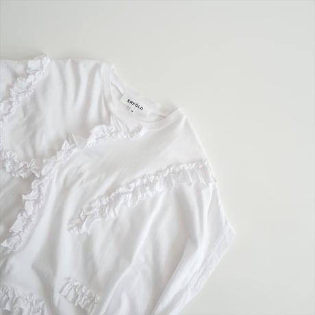 ENFOLD / RUFFLE HEXAGON-T-SHIRT / 300HS280-2780 / 2502-0357
