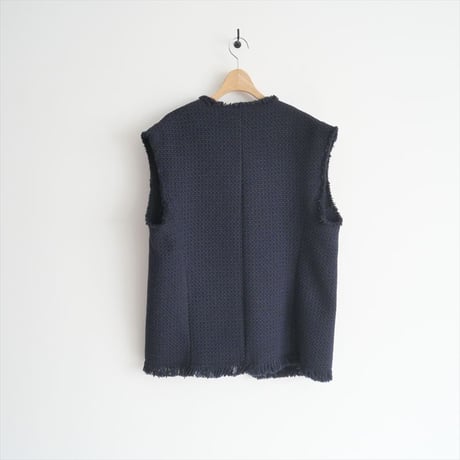 2022 / 未使用 / L'ESSAGE JOURNAL STANDARD / GIOLICAツイード ベスト / 22011370010130 / 2502-0711