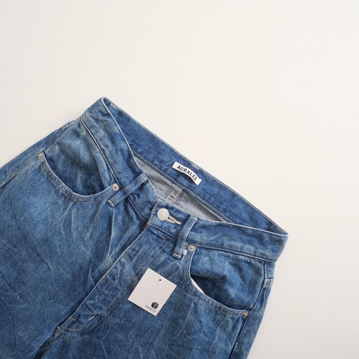 2023 / AURALEE / SELVEDGE FADED LIGHT DENIM PAN