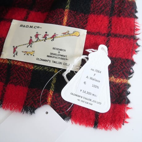 2024AW今季 / R&D.M.Co-/OLDMANS TAILOR / WOOL TARTAN CHECK MUFFLER / 2411-1291