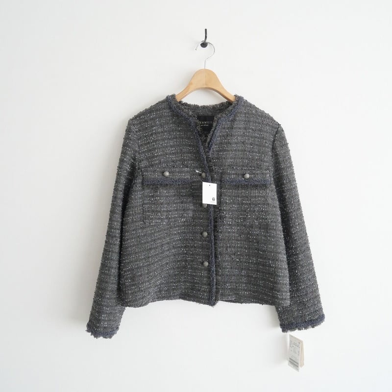 2022 / 未使用 / VERMEIL par iena / ファンシーツイード ノーカラー