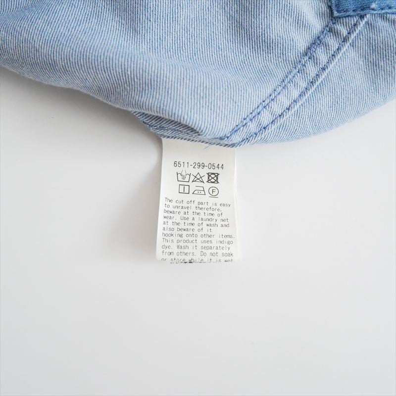 Drawer 69,300円 25A/W デニムプルオーバーシャツ Drawer ラッフルデニムシャツ 65112990544 2605-1254 | retor