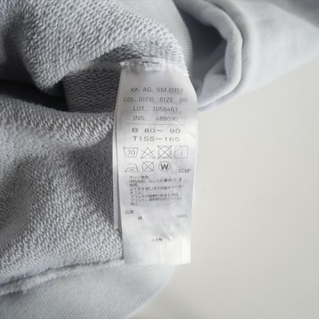 継続販売品 / ATON / NATURAL DYE URAKE OVERSIZE SWEAT SHIRT / KKAGSM6951 / 2411-1316