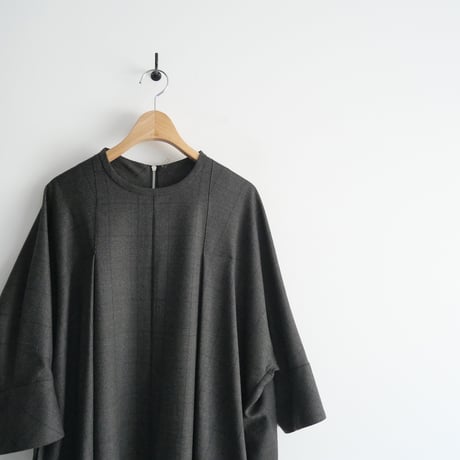 2022AW / support surface / グレンチェックワンピース / 2401-0249
