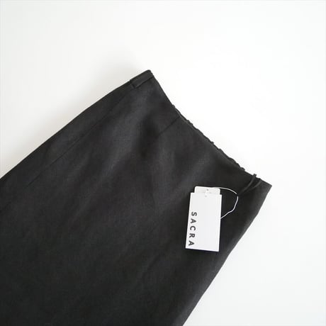 未使用 / SACRA / RUSTIC LINEN SKIRT / 123214122 / 2512-1355