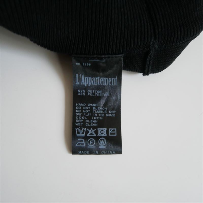 L'Appartement  Rib L/S T-sh ブラック RIB LONGSLEEVE T-SHIRT（Tシャツ／カットソー）｜L'Appartement