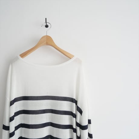 2024SS / 未使用 / SPICK&SPAN / ボートネックシアールーズニット / 24080200522020 / 2408-0500