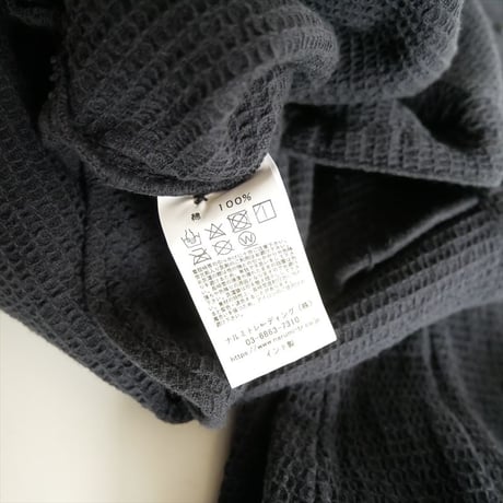 HTS / WAFFLE PLAIN STAND COLLAR SHIRTS / 2504-0721