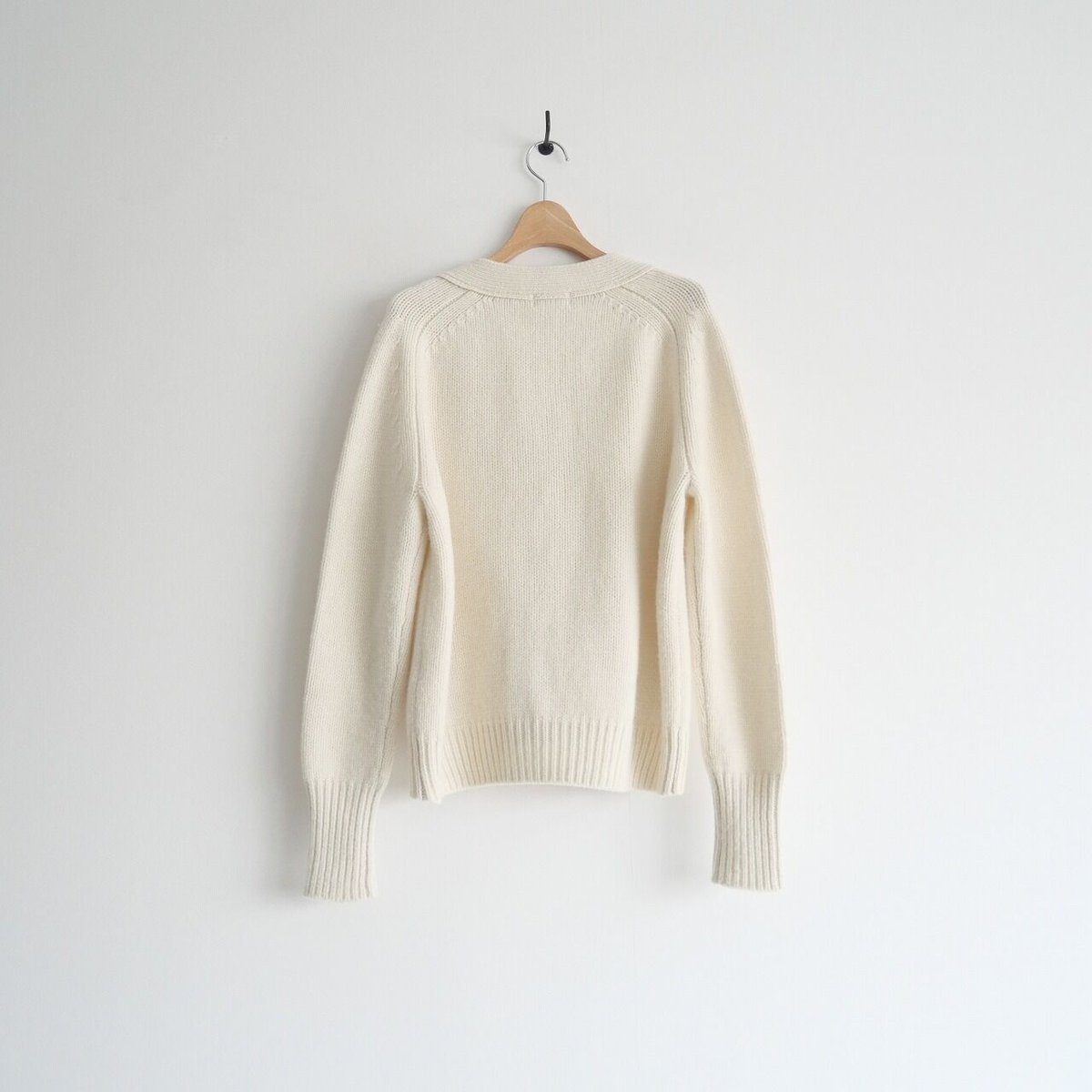 IENA AQUA ラグラン Vネック カーディガン グレー