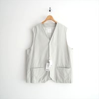 2025SS 未使用 TOUJOURS COTTON*SILK LIGHT WEIGHT GABERDINE CLOTH Oversize Vest TM42CV04 2606-0362