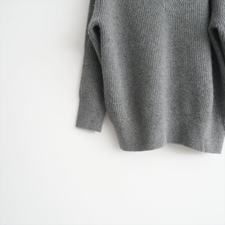 2023AW / Curensology / ウールカシミヤVネックアゼニットプルオーバー / CL306182ER / 2402-0351