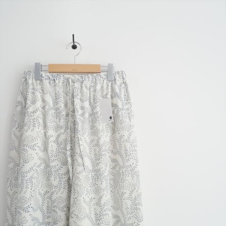 2024SS / maison de soil / Cotton Leaf & Flower Block Print Easy Pant / INMDS24074  / 2506-0431