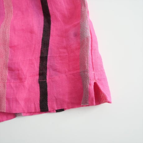 2023 / ICHI Antiquite's / LINEN DOBBY STRIPE SLEEVE LES P/O / HN801113 / 2309-0128