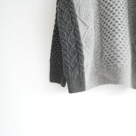 2024AW / 未使用 / SPICK&SPAN / ケーブルカラーブロックニット / 24080200542040 / 2511-1277