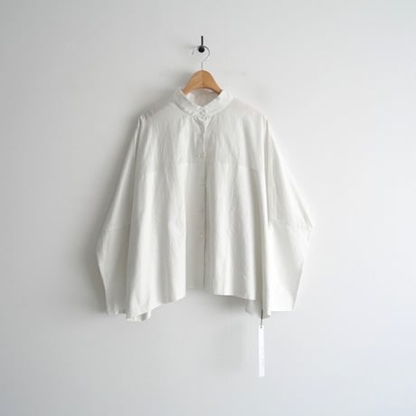 2022 / humoresque / STAND COLLAR BLOUSE - SMOKE WHITE / HA2203A / 2311-2049