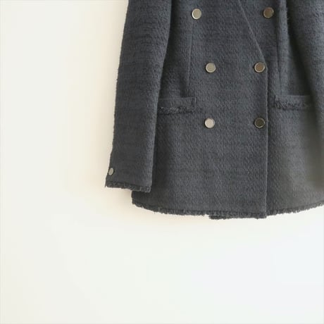 UNITED ARROWS / ツイード Vノーカラー ジャケット / 1522-144-2924 / 2403-0579