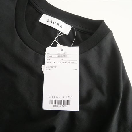2024SS / 未使用 / SACRA / FOLDEDライン クロップド プルオーバーTシャツ / 124148091 / 2506-1293