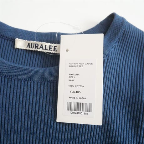 2025SS今季 / AURALEE / GIZA HIGH GAUGE RIB KNIT TEE / A00T02HR / 2507-0030