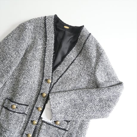 2022AW / 未使用 / DEUXIEME CLASSE / TWEED カーディガンジャケット MONO(DEU) / 22010500405030 / 2402-0820