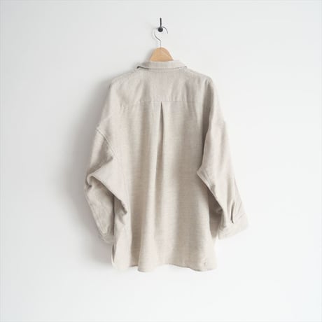 2024AW今季 / 未使用 / ARGUE / ORGANIC COTTON&YAK OVER SIZED FRANNELL SHIRT / 2411-1822