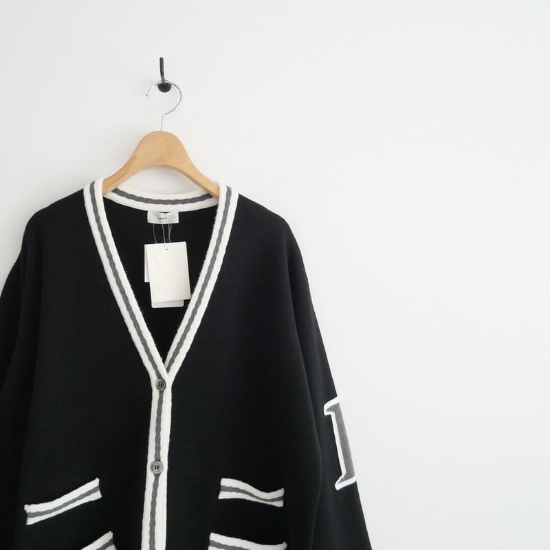 IENA イエナ レタードカーディガン カシミヤ混 黒 free size  