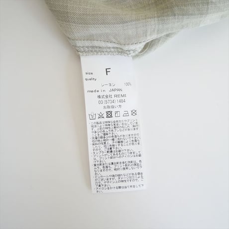 2024・人気完売品 / L'Appartement別注 / REMI RELIEF / CHECK 2 WAY SHIRT / 24050570004010 / 2509-0048