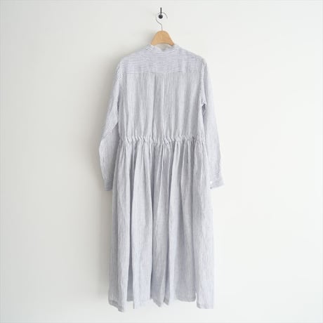 2021SS / 未使用 / R&D.M.Co-/OLDMANS TAILOR / ストライプオープンフロントドレス / 2400-0118