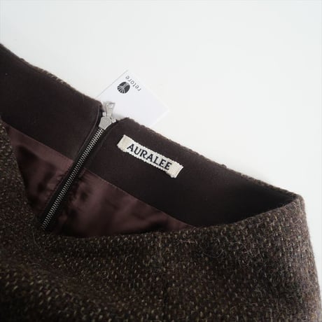 2024AW・人気完売品 / AURALEE / LAMA SHETLAND WOOL TWEED SKIRT / A24AS07LS / 2501-0288