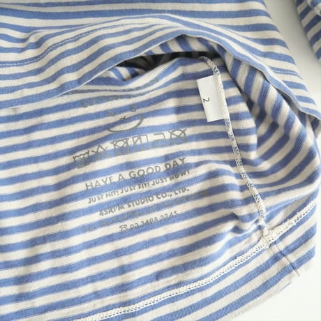 45R / 天竺ボーダーの四角Tシャツ / 50170074 / 2508-2261