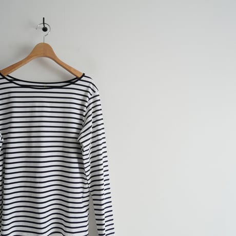 2023AW今季 / 未使用 / NOBLE / ナローパイピングボーダーTee. / 23070240103030 / 2311-1107